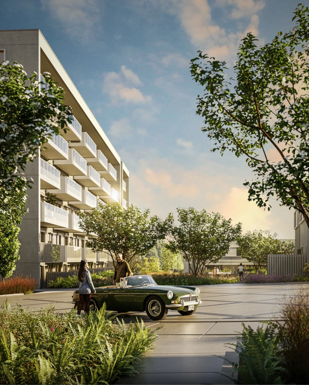 Courtyard Drive Aisle